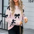 thumbnail image 7 of Teens Girls Cute Sweaters for Women Trendy Long Sleeve Shirts Loose Fit Tunic Tops 2025 White L, 7 of 7