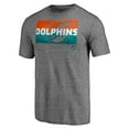 thumbnail image 2 of Men's  Heather Gray Miami Dolphins Square Off Tri-Blend T-Shirt, 2 of 3