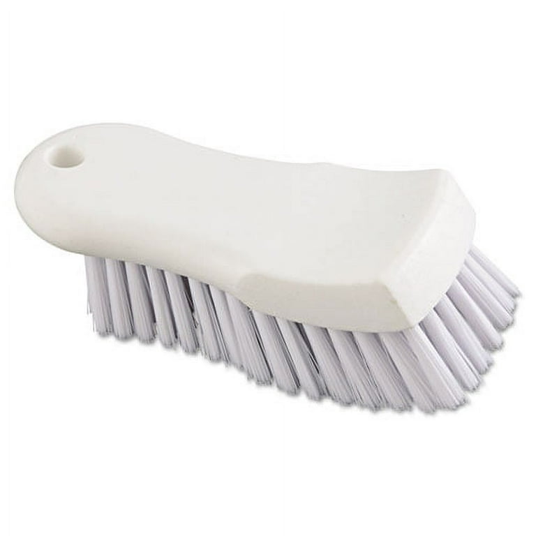 Scrub Brush, White Polypropylene Bristles, 6 Scrub Brush, White Polypropylene Bristles, 6