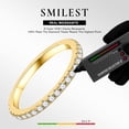thumbnail image 2 of Alianza de boda SMILEST Moissanite de plata chapada en oro de 14 quilates para mujer, 2 of 8