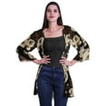 thumbnail image 1 of Moomaya Printed Georgette Shrug Ruffled Back Drop Hem Beach Cover Up For Women, 1 of 5