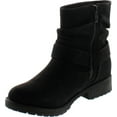 thumbnail image 3 of DBDK Lucy-13 Women's Distressed Side Zipper Lug Sole Flat Heel Ankle Booties, 3 of 4