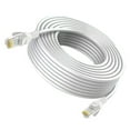 thumbnail image 1 of UPOUART 1Pack Internet Cable Ethernet Cable Flat PVC White for Wired LAN Connection Users Back to School, 1 of 7