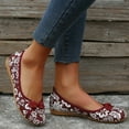 thumbnail image 6 of ZTTD Floral Print Button Decor Ballet Flats for Women Slip On Shallow Mouth Simple Single Shoes Casual Shoes Work Shoes, 6 of 9