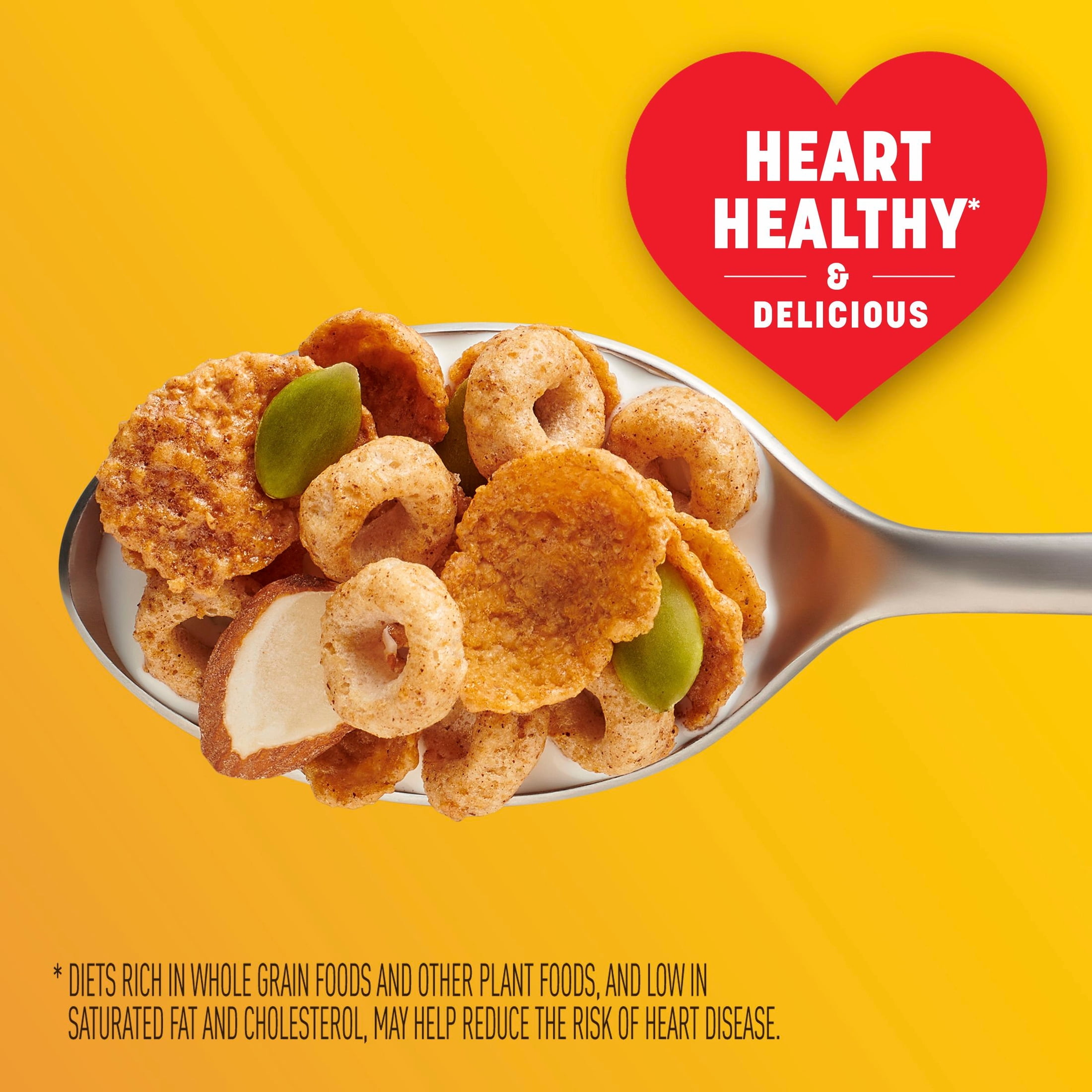 Cheerios Hearty Nut Medley Breakfast Cereal, Maple Cinnamon, Family Size, 20 oz