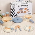thumbnail image 1 of Wooden Mini Kitchen Toys Cookware Pot Pan Cook Pretend Play Educational House Toys For Children Simulation Kitchen Utensils Girl, 1 of 6