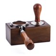 thumbnail image 2 of 58mm Café Tamper Holder Espresso Portafilter Station Tamper Stand Base de madera, 2 of 11