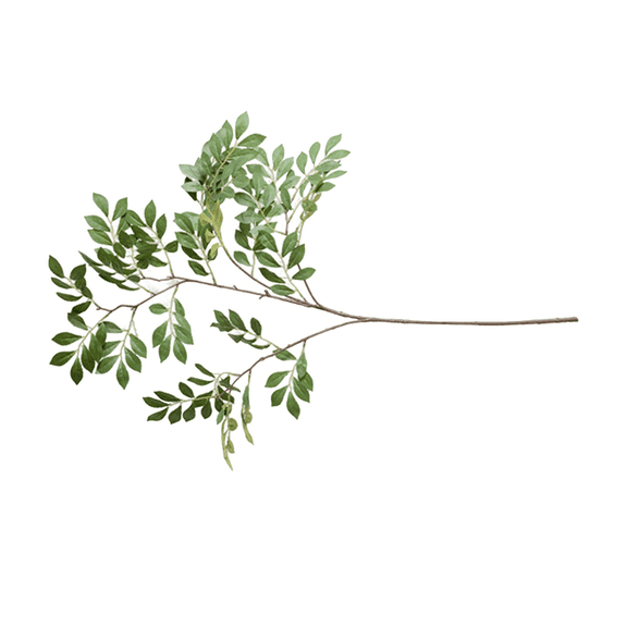 Tyeign Artificial Greenery Stems Faux Green Branches Shrubs Twig Stems for Vase Filler Home Wedding Decor, Realistic Silk Greenery Indoor Outdoor Arrangements, No Maintenance, 1 Artificial Flower