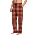 thumbnail image 3 of Xcmzpl Pajamas for Men Lounge Plaid Pjs Bottoms Drawstring Elastic Waist Baggy Sleep Pants Soft Comzy Cottom Loungewear with Pocket, 3 of 7