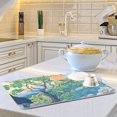 thumbnail image 6 of Yayeee Dish Drying Mat for Kitchen Counter 18"x24" Microfiber Absorbent Pad, Beige Tree, 6 of 7