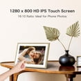 thumbnail image 6 of Digital Picture Frame, 10.1'' Frameo Digital Frame Wifi, 1280*800   Screen, 32GB Memory, Wall Mountable Digital Photo Frame, Auto-Rotate, Share Instantly, Wedding, Birthday Gifts for Mom,, 6 of 6