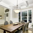 thumbnail image 2 of Design House Willowdale Traditional Satin Nickel Pendant Light with Alabaster Glass Shades, 2 of 20