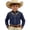 Navy, variant on Boys Western Cowboy Print Shirt Long Sleeve Button Down Casual Top for Kids and Youth for Summer Style Black 130