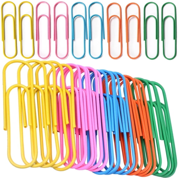 25 Pieces Mixed Colors Jumbo Giant Paper Clip,4 Inch Extra Large Paper Clips Vinyl Coated