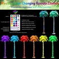 thumbnail image 2 of ZXNYH 5FT LED Lighted Palm Tree with Coconuts Outdoor Artificial Palm Tree Prelit Christmas Tree Tropical Palm Tree Lights for Home Patio Pool Hawaiian Luau Jungle Party Tiki Bar Indoor Decoration, 2 of 5