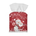 thumbnail image 2 of Psesaysky Cute Tissue Box Cover Square, Cute Snowmen Santa PU Leather Tissue Box Holder Waterproof, Decorative Facial Organizer for Bathroom, Vanity Countertop, Car, 2 of 7