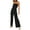 Black, variant on Fengqque Jumpers for Women with Overalls Casual Jumpsuits Plus Size Summer Solid Sleeveless Loose Long Playsuits Rompers Jumpsuit