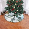 thumbnail image 2 of FMSHPON Palm Trees Xmas Christmas Tree Skirt Stand Mat for Holiday Party Decoration Indoor Outdoor 36 inches, 2 of 3
