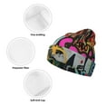 thumbnail image 3 of Kdxio Graffiti Lamp Urban Scene Winter Beanie for Men Women Beanie Knit Hat Cuffed Cap Beanie Knit Chunky Snow Cap, 3 of 6