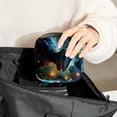 thumbnail image 6 of Starry Dinosaur Velvet Period Bag Storage Organizer for Tampons and Pads, Small Bag with Sponge and Oxford Cloth, 4.7x6.6x6.6 in, Period Pouch, 6 of 6