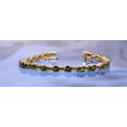 thumbnail image 2 of CZ Green Tennis Bracelets, Line Bracelet, Birthday Gifts , Moldavite Gemstone Bracelet, Birthstone Jewelry, Women Bracelet, 2 of 3
