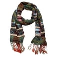 thumbnail image 4 of Scarfs for Women - Lightweight Multicolor Jacquard Polyester Scarf - Leaf Pattern Long Scarf (70"x27"), 4 of 5