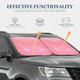 thumbnail image 2 of Lsque Sparkly Pink Glitter 2 PCS Windshield Sun Shade | CarFoldable Window Covers | Car Accessories Reflect UV for Universal Cars SUV Truck | Medium, 2 of 7