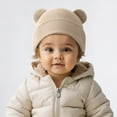 thumbnail image 4 of MEZZALL Winter Knitted Hat Kids With Adorable Bear Ears Soft Stretchy Warm Cap For Boys Girls Solid Color Soft Child Hats, 4 of 7