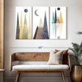 thumbnail image 3 of Elephant Stock Geometric Mountain Scene Wall Art - Horizontal Multi Panel Canvas - Living Room Wall Decor - Nature Multi Panel - White And Gold Decor - 50" x 32", 3 of 8