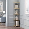 thumbnail image 2 of 5 Tier Corner Display Rack Multipurpose Shelving Unit, Dark Cherry/Black, 2 of 10