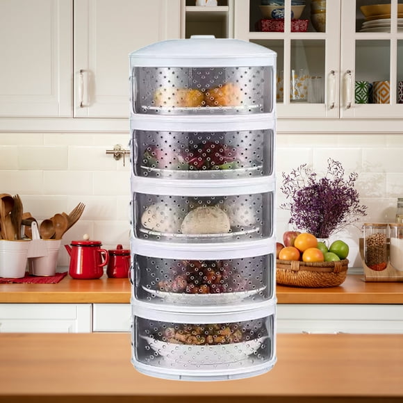 Cubierta de plástico plegable para alimentos | Protección contra moscas e insectos de varios tamaños | Mantel de malla transpirable para sobras | Almacenamiento en la cocina y uso para picnics al