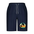 thumbnail image 3 of cocolona Mens Summer Vacation Beach Shorts Fashion Casual Hawaiian Print Elastic Waist Drawstring Swim Shorts Plus Size Board Shorts with Pockets, 3 of 5