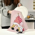 thumbnail image 3 of Valentine Gnome Couple Kitchen Dish Towels Set of 1 Absorbent Hand Towels, Lint-Free 18"x28" Pink Lover Heart Nose Dishcloths Fast Drying for Cooking Baking Home Clean, 3 of 7