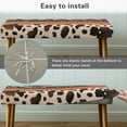 thumbnail image 5 of Whosucclay Aztec Tribe Geometric Cow Print Stretch Dining Bench Cover, Wear Resistant Bench Slipcover Washable Bench Seat Protector Rectangle Bench Cover for Dining Room, Living Room, Bedroom, 5 of 7