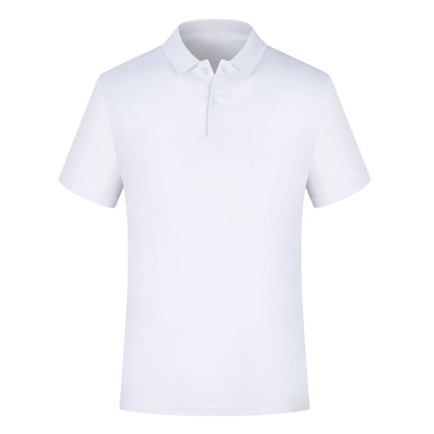 Blusa y camisa de manga corta con cuello vuelto para niños, camiseta de verano de color liso con cuello de manga corta para niños, camiseta de poliéster para niños