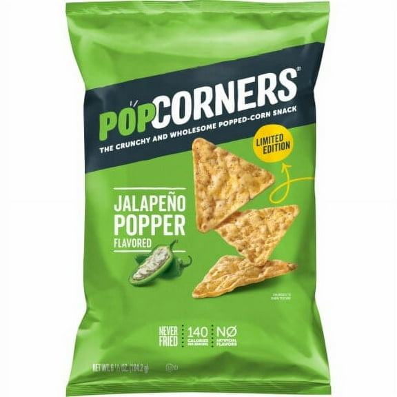 2X - PopCorners The Crunchy & Wholesome Popped-Corn Snack Jalapeno Popper-6 1/2 oz