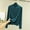 Dark Green, variant on Ladies' Casual High Neck Solid Color Tight Warm Close Fitting Long Sleeved Base Layer Shirt Top Green XXL