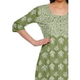 thumbnail image 3 of Moomaya Kurta Imprimée en Ligne A pour Femmes Manches 3/4 Tunique d'Été, 3 of 5