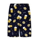 thumbnail image 5 of Ceisia Men's Beer & Lemon Print Loose Fit Quick Dry Beach Shorts with Inner Lining Multicolor XXL Gifts, 5 of 6