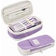 thumbnail image 5 of Estuche grande con cremallera, plegable, portátil, con compartimentos para guardar artículos de papelería, organizador para oficina, diario, viajes, brochas de maquillaje, color beige., 5 of 7