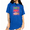 Blue, variant on White Women's Soft Pastel Coastal Leopard Reef Fish Graphic Short Sleeve T-Shirt Tops