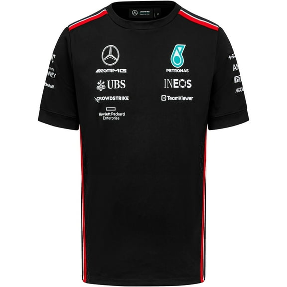 Mercedes AMG Petronas F1 Men's Driver T-Shirt - Black/White