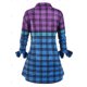 thumbnail image 2 of Camisa de Botón de ColorBlock Plaid Color Block Rosegal Blusas Tallas Grandes, 2 of 5