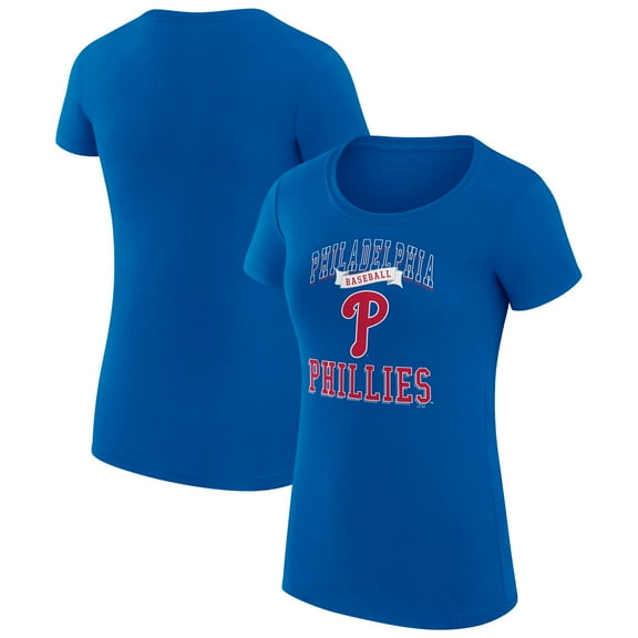 Women's G-III 4Her by Carl Banks Royal Philadelphia Phillies Super-Slim Fit Lightweight Team Logo Graphic T-Shirt