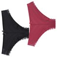 thumbnail image 1 of Bikini Carnival para Mujer de Encaje con Mesh Vino y Negro Talla M, 2 Piezas, 1 of 4