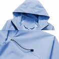 thumbnail image 6 of Women Windbreaker Jacket，Womens Travel Jacket Women's Water Resistant Windbreaker Jackets Packable Women's Windbreaker Jackets Light Rain Jacket Women Multi Pocket Travel Jacket Women Blue XL, 6 of 7