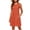 Orange, variant on Lenpel Knee Length Dresses for Women Pleated Button Crew Neck Sleeveless Sundresses with Pockets Casual Loose Beach Vacation Dresses