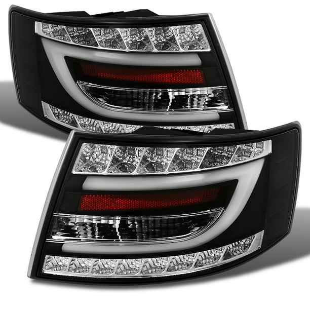 Fits 2005 2006 2007 2008 Audi A6 S6 C6 Black LED Tube Tail Lights Brake