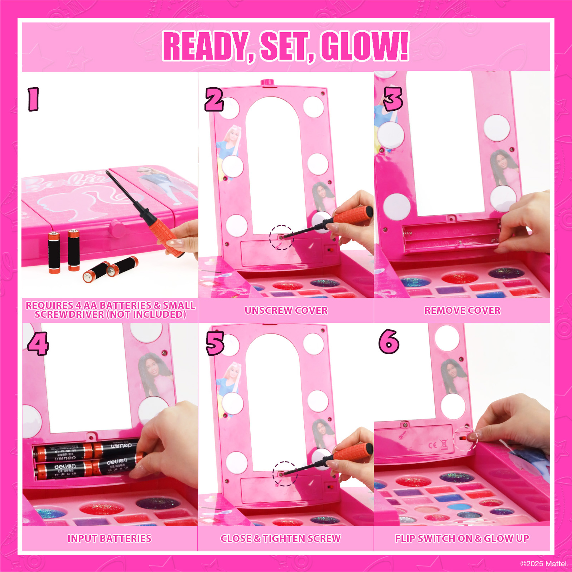 Barbie Beauty Vanity Set with Light-Up Mirror by Townley Girl photo 2