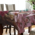 thumbnail image 3 of YAZAOO Square Tablecloth Tea Set with Pink Roses Pattern Tableclothes, 3 of 9